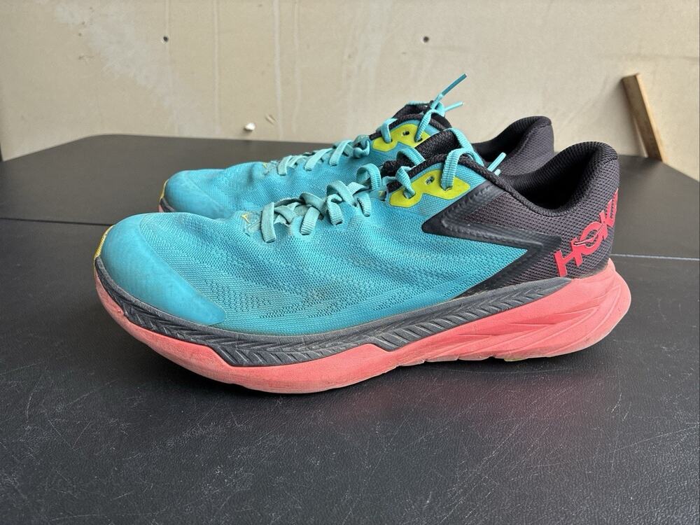 HOKA ONE ONE Zinal Mens Trail Running Shoes — Scuba Blue / Black — Size 9d